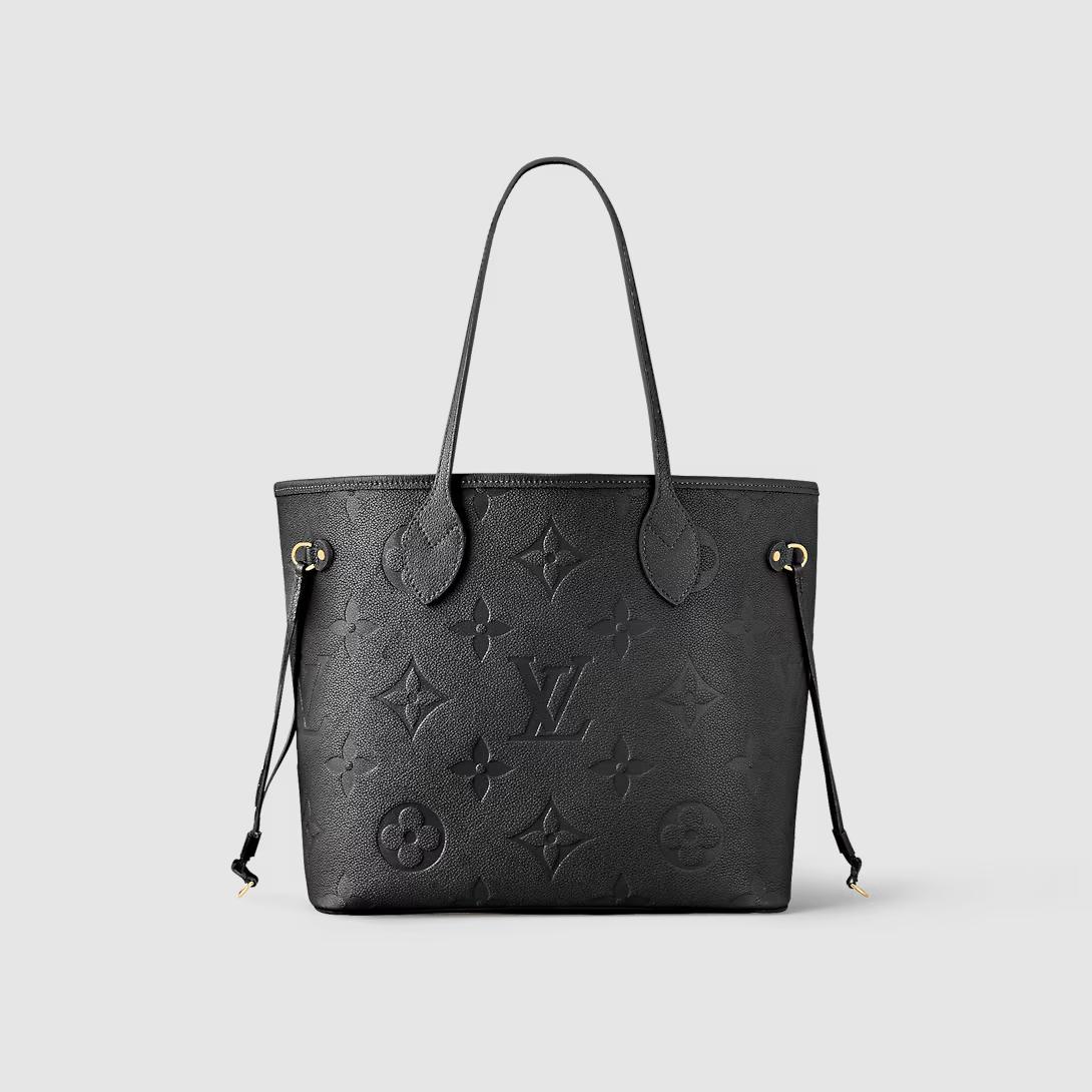 Túi Louis Vuitton Neverfull Mm Monogram Empreinte Nữ Đen